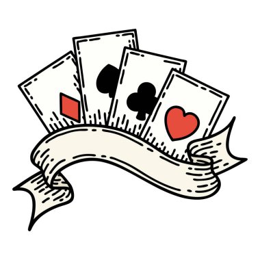 geleneksel kart ve afiş tarzında dövme