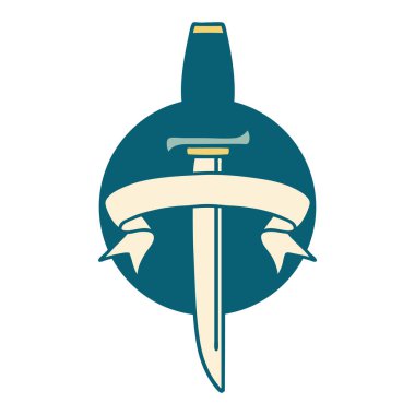 Hançer sancağıyla dövme biçimi simgesi