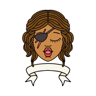 Retro Dövme Tarzı Sancaklı düzenbaz insan karakteri