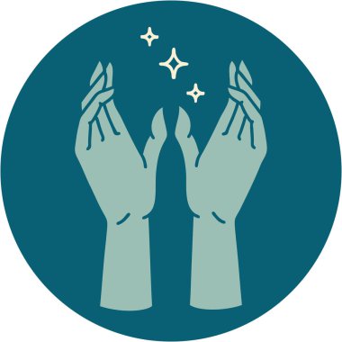 Mistik ellerin ikonik dövme görüntüsü