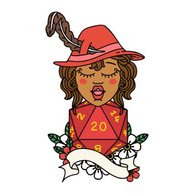 Retro Dövme Tarzı 20 zarlı insan ozanı