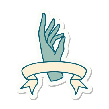 Dövme stili etiketi ve el yazısı