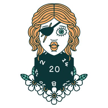 Retro Dövme Tarzı 20 zarlı düzenbaz insan