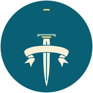 Hançer sancağıyla dövme biçimi simgesi