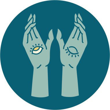 Mistik ellerin ikonik dövme görüntüsü