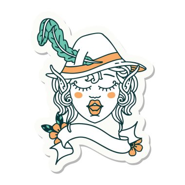 Cüce ozan karakter suratı çıkartması