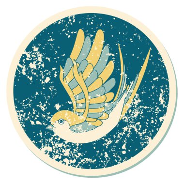 Bir kırlangıcın sembolik dövmeli görüntüsü