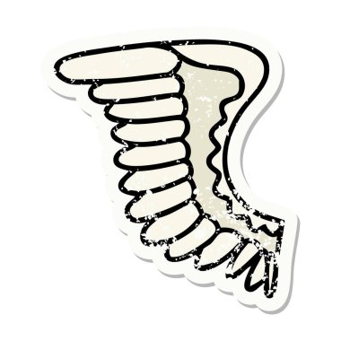 Geleneksel bir kanat stili dövmesi var.