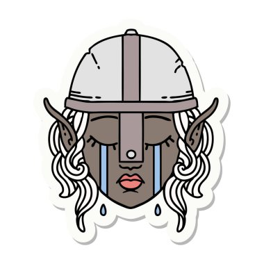 Ağlayan elf dövüşçüsü suratının çıkartması.