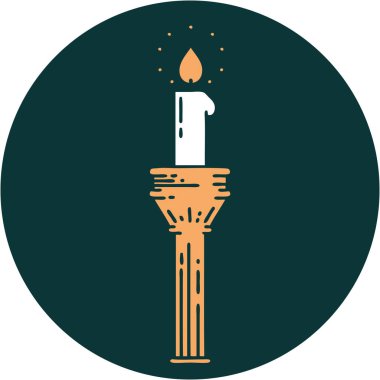 Bir şamdanın ikonik dövme görüntüsü