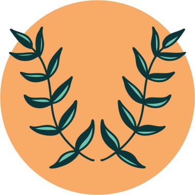 Bir defne resminin ikonik dövme şekli