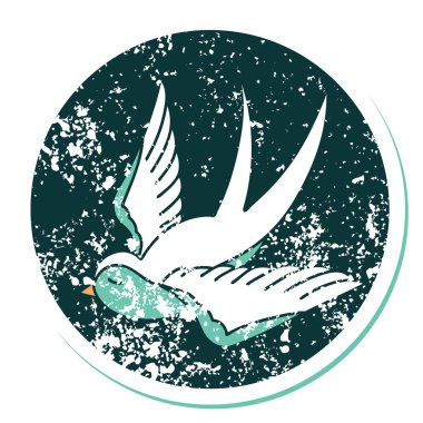 Bir kırlangıcın sembolik dövmeli görüntüsü