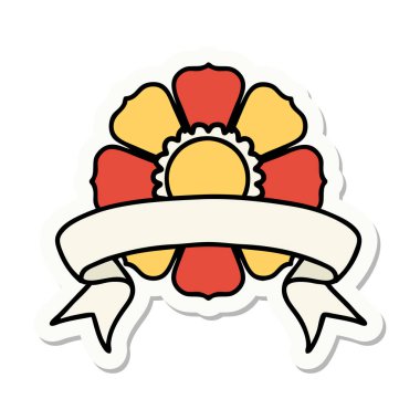 Çiçek sancağıyla dövme stili