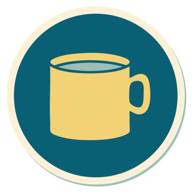 Dövme çıkartması geleneksel kahve tarzında.