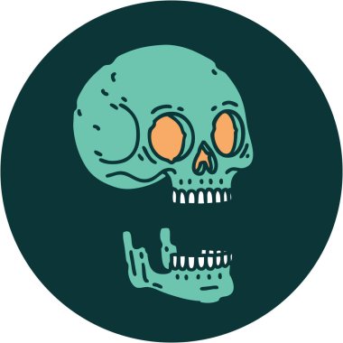 Bir kafatasının ikonik dövme şekli