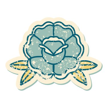 Bir çiçeğin sembolik dövmeli resmi