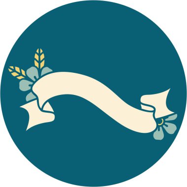 Pankart ve çiçeğin ikonik dövme görüntüsü