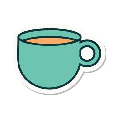 Dövme çıkartması geleneksel kahve tarzında.