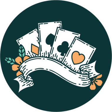 Kart ve pankartın ikonik dövme biçimi