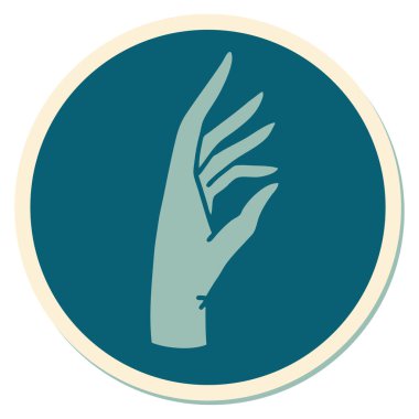 Dövme çıkartması geleneksel bir el stili.