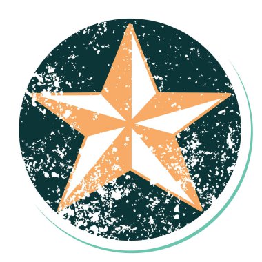 Bir yıldızın sembolik dövmeli görüntüsü