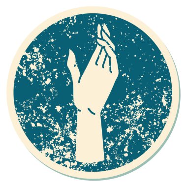 Bir elin sembolik depresif dövme görüntüsü