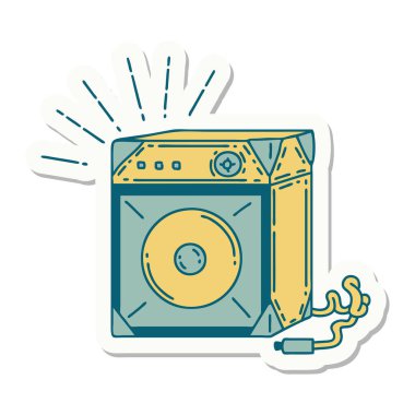 Dövme stili gitar yükseltici etiketi