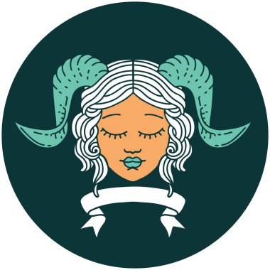 Karakter yüzünü kaydırma pankartı ile bağlama simgesi