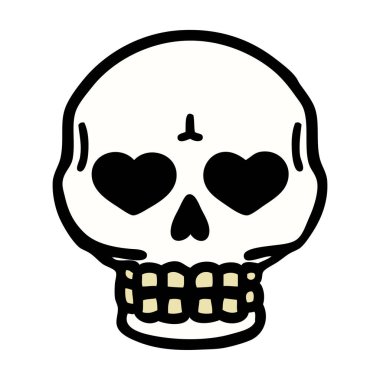 geleneksel kafatası biçiminde dövme