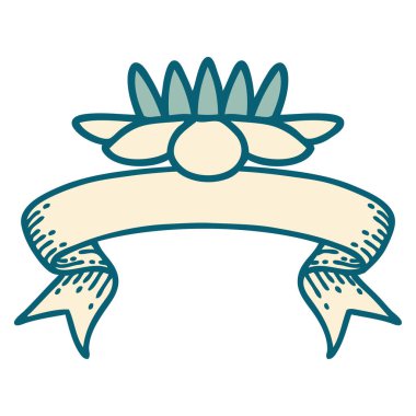 Nilüfer çiçekli geleneksel dövme