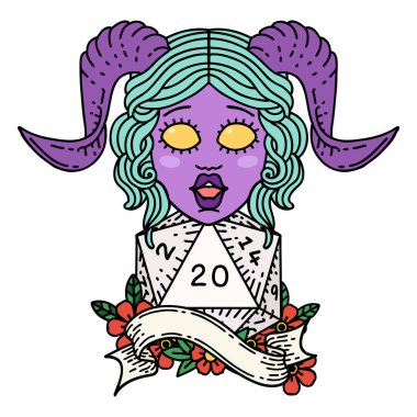 Retro Dövme Biçimi Doğal yirmilik zar atma ile düzenleme