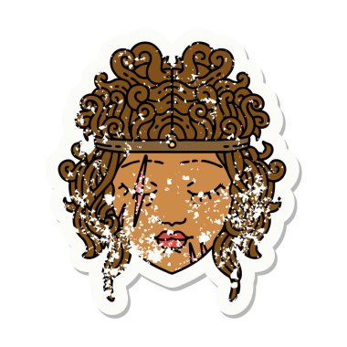 Retro Dövme Tarzı İnsan Barbar Karakteri