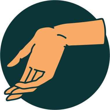 Bir elin sembolik dövme görüntüsü