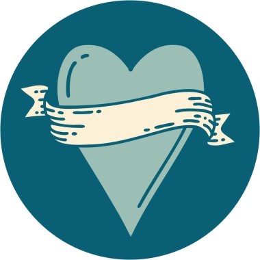 Bir kalp ve bayrağın ikonik dövme görüntüsü