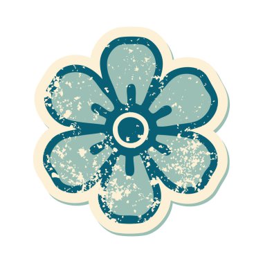 Bir çiçeğin sembolik dövmeli resmi