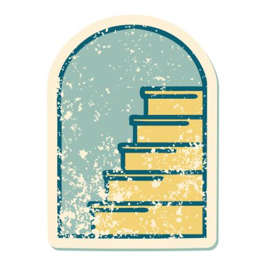 Basamaklara açılan kapının sembolik dövmeli görüntüsü