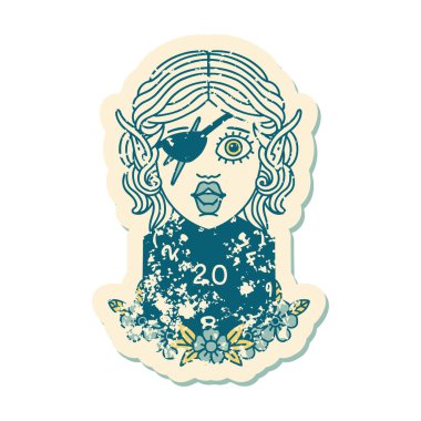 Retro Dövme Tarzı 20 zarlı düzenbaz karakter