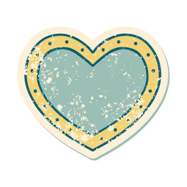 Bir kalbin sembolik depresif dövme görüntüsü