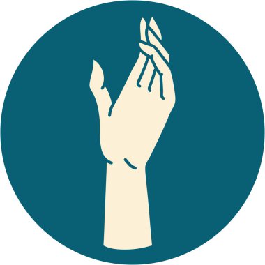 Bir elin sembolik dövme görüntüsü