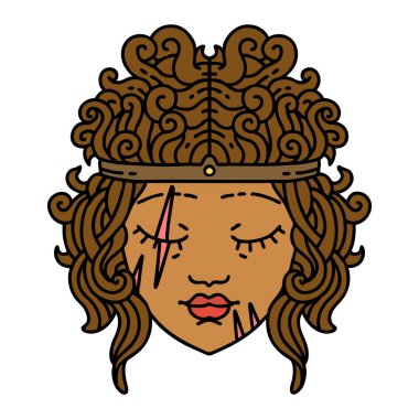 Retro Dövme Tarzı İnsan Barbar Karakteri