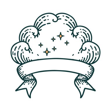 Bulut sancağıyla geleneksel dövme