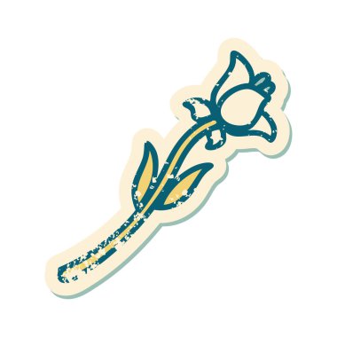 ikonik sıkıntılı bir zambak dövmesi görüntüsü