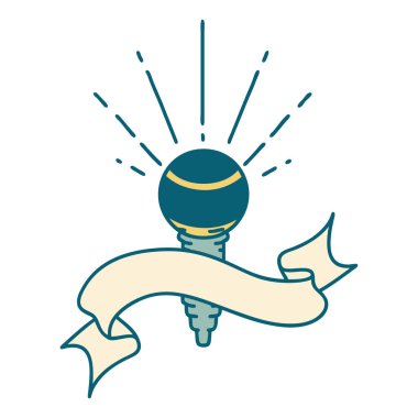 Dövme tarzı mikrofonlu kaydırma pankartı