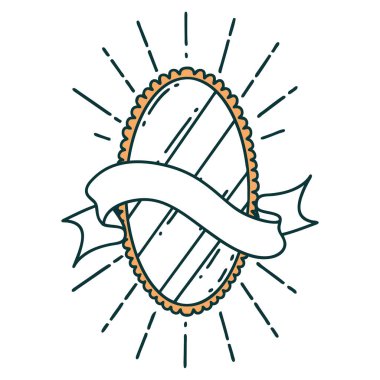 Dövme stili parlak aynalı parşömen.