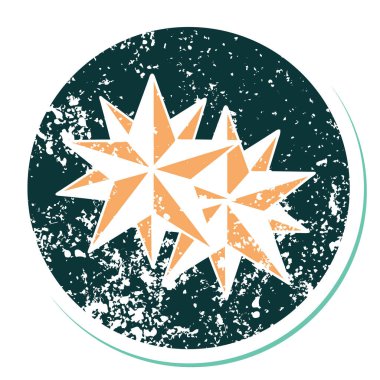 Yıldızların sembolik depresif dövme şekli