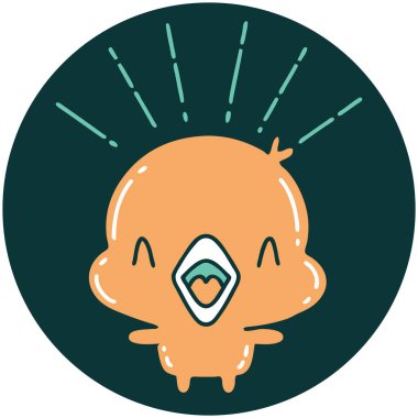 Şarkı söyleyen bir dövmenin simgesi.