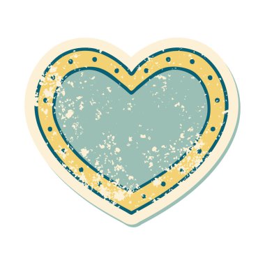 Bir kalbin sembolik depresif dövme görüntüsü