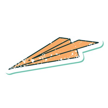 Kağıt uçağın sembolik dövmeli görüntüsü