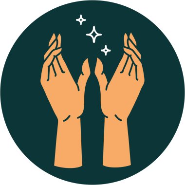 Mistik ellerin ikonik dövme görüntüsü