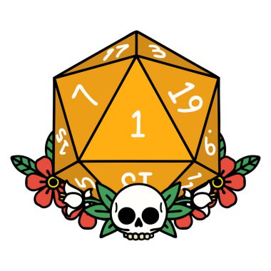 Retro Dövme Biçimi Doğal Zar Çiçek elementli